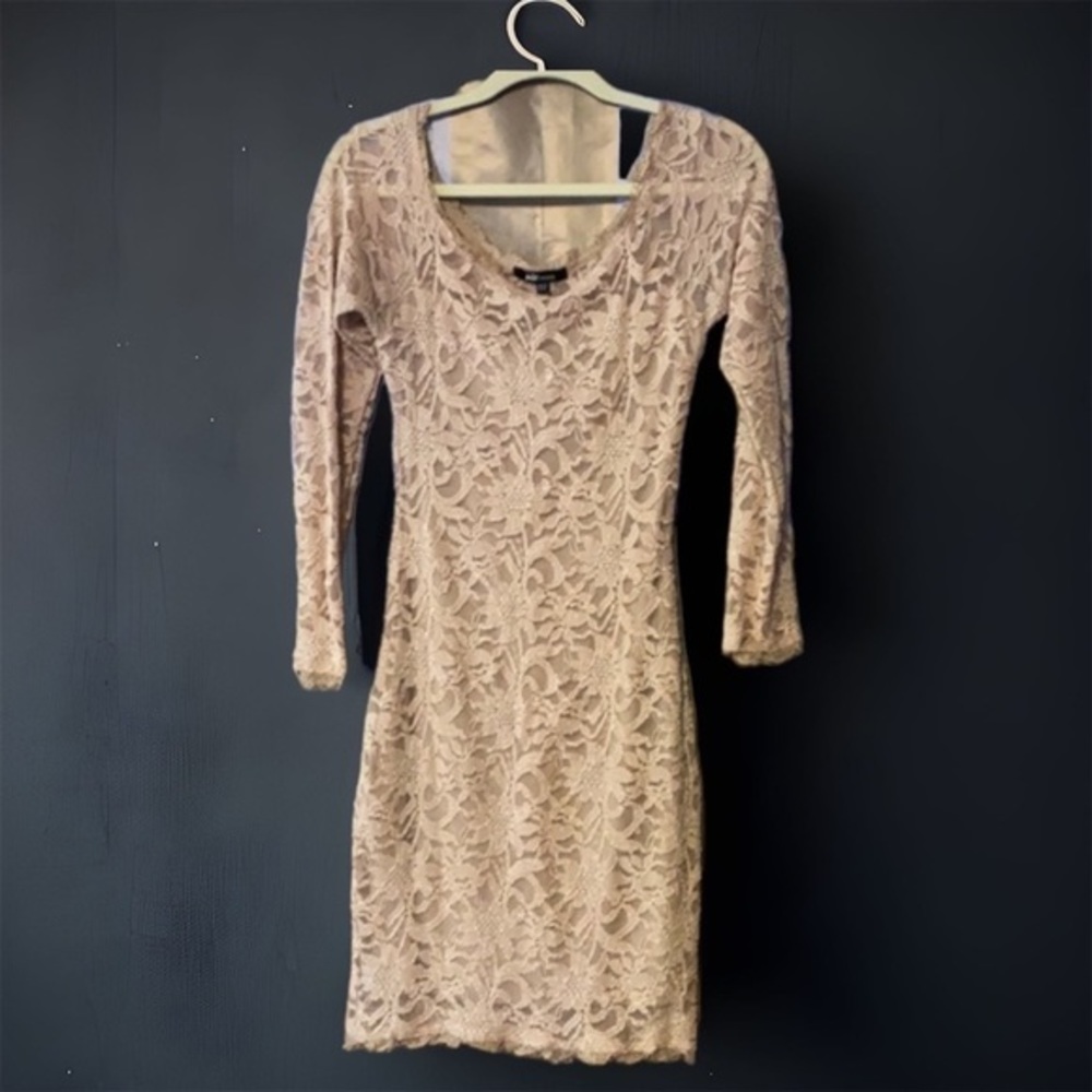 Jump by Wendye Chaitin Nude lace body-con dress